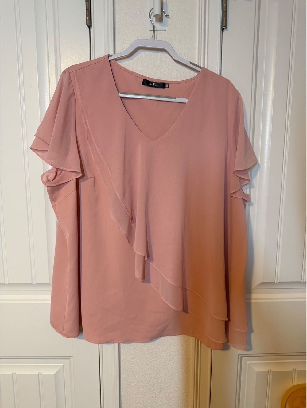 3X pink blouse